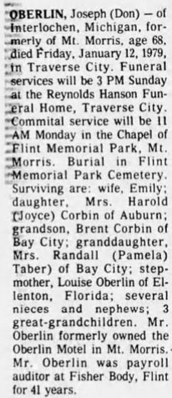 Oberlin Motel - Jan 13 1979 Article (newer photo)